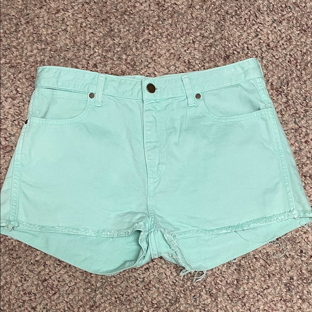 Wrangler Mint Green Women's denim cut off style Shorts